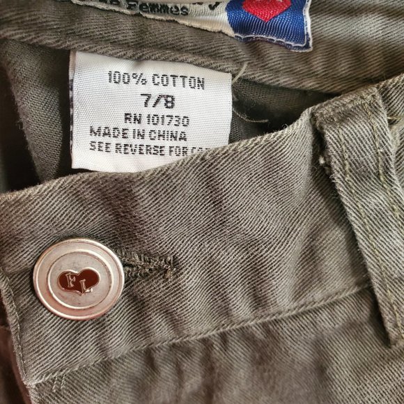 French Laundry Women's Olive Green Mid Rise Cargo Shorts Sz 7/8 - Picture 6 of 6